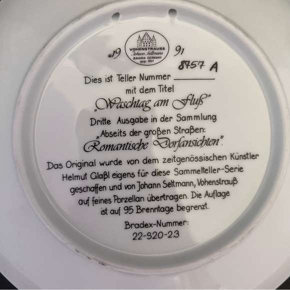 Romantische Dorfansichten Collectables Plates Set of 3 Germany - Picture 6 of 13